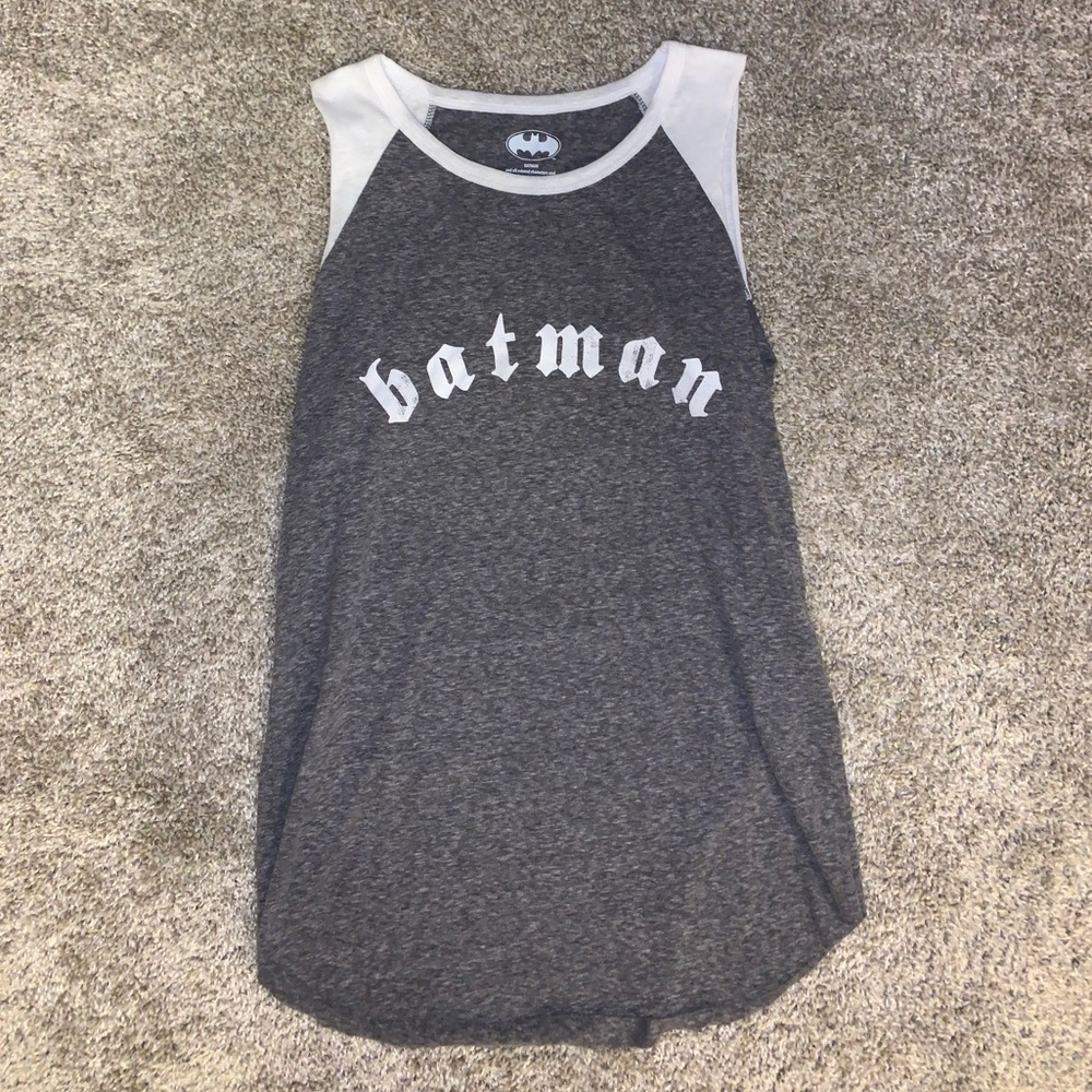DC Comics Batman Gray & White tank top size S - Picture 4 of 8